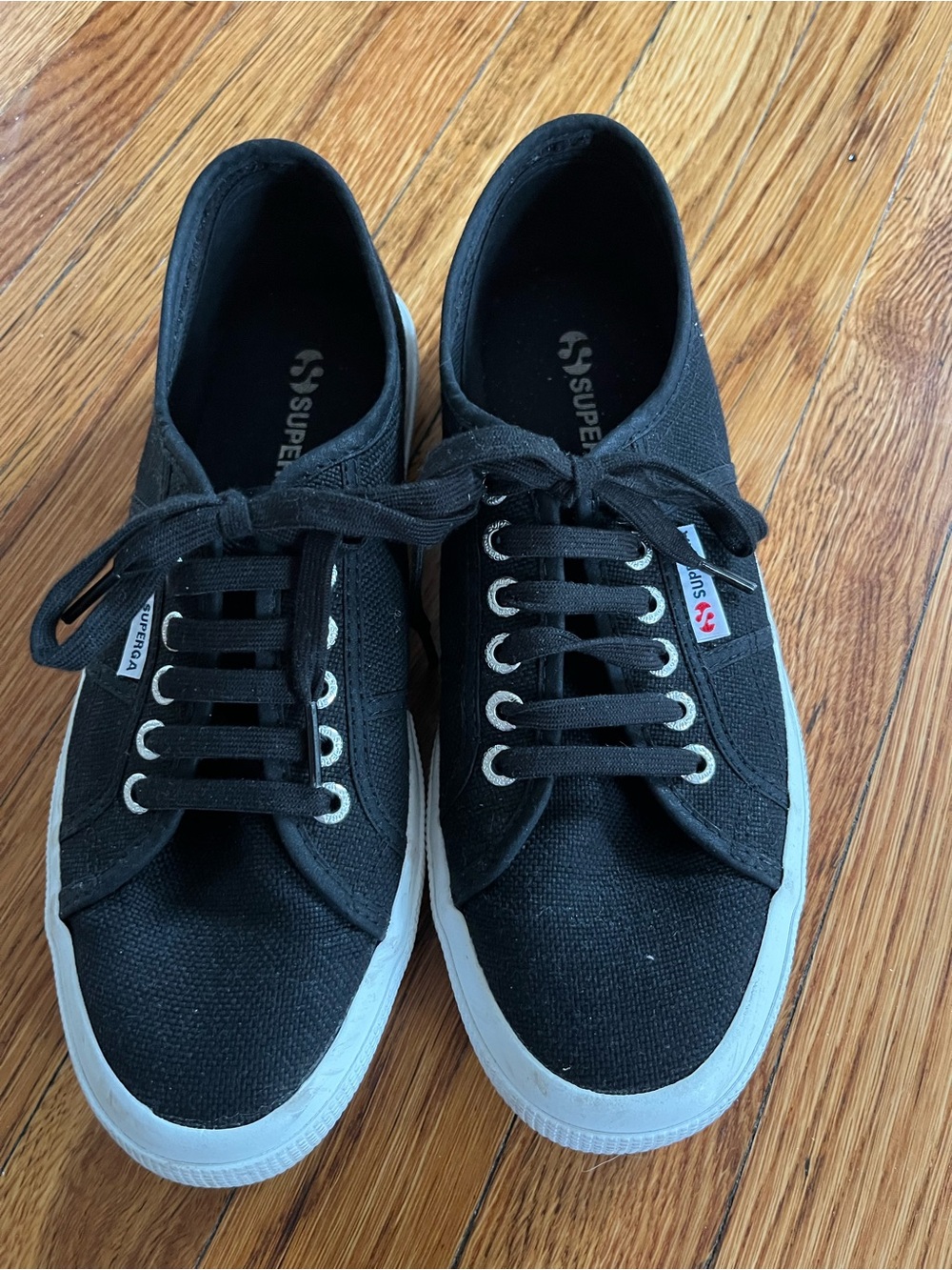 Superga Classic Cotu Black Canvas Low-Top Sneakers